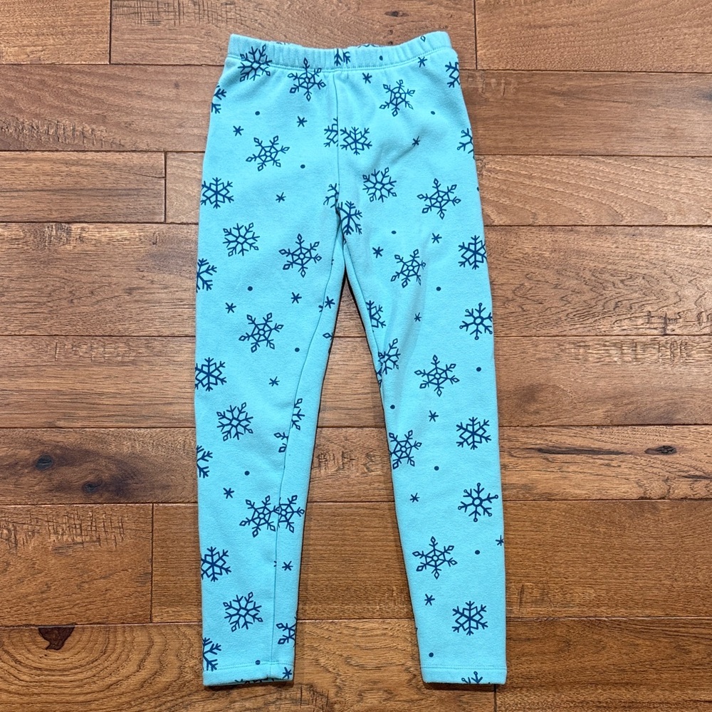 Cat & Jack Girls Fleece Lined Snowflake Pants - Size M (8)